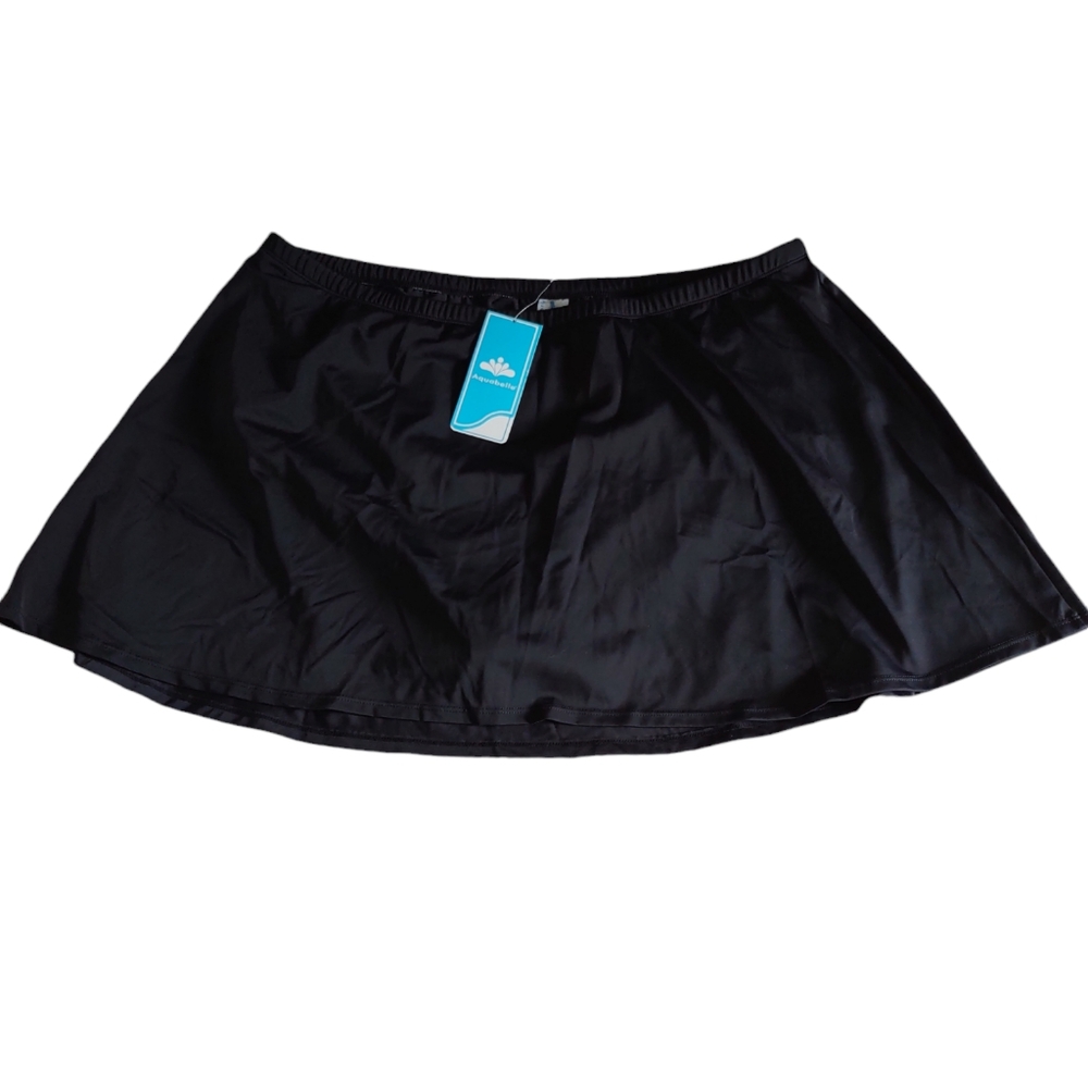 NWT Aquabelle Swimsuits For All Size 26 Black Swim Skirt Bottom